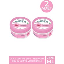 Cire Aceptine Cire Aseptine Soft Prebiyotik Gül El Yüz ve Vücut Kremi 30 ml 2 Adet