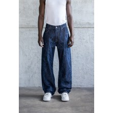 Machinist Baroque Patterned Jean Paisley Desenli