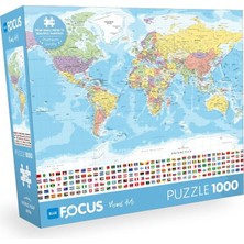 Blue Focus 1000 Parça - World Map (Dünya Haritası)