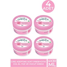 Cire Aceptine Cire Aseptine Soft Prebiyotik Gül El Yüz ve Vücut Kremi 30 ml 4 Adet