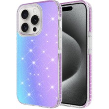 Ankayan Teknoloji Apple iPhone 15 Pro Max Kılıf Parlak Renk Geçişli Anky Velle Kapak-Mor