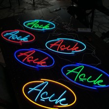 Neonled Işıklı Açık Yazısı 22X40 cm