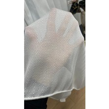 Volper Mekanik 4003 Balık Sırtı Desenli Kırık Beyaz 1/3 Sık Pile Tül Perde