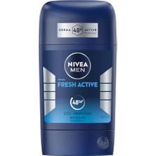 Nıvea Men Erkek Stick Deodorant Fresh Active 50 Ml, Ter ve Ter Kokusuna Karşı 48 Saat Deodorant Koruması, Okyanus Özleri,alüminyum Içermez