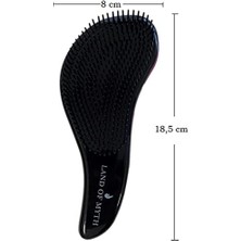 Land Of Myth - LOM1012 Curved Detangler, Yetişkin & Çocuklar Için Kavisli Dolaşık Saç Açma ve Düğüm Çözücü Tarak & Fırça, Islak, Kuru, Düz, Kıvırcık Saçlar Için (Pembe)
