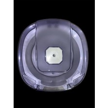 Merkezi Çekmeli Kağıt Havlu Dispenseri, Şeffaf Mavi ve Beyaz, Duvar Montajlı Mini Boy