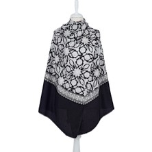 Bursa İpek Siyah Full Işlemeli Suzani Yün Şal