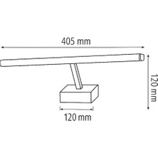Kanarya 40 cm 8W LED Ayna & Resim Apliği Krom | 4200K Gün Işığı, 720 Lümen, IP45 Su Korumalı, 64W Eşdeğer, Açma/kapama Anahtarlı, 220V Modern Duvar Aydınlatma Armatürü