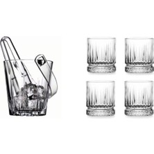 Lüx Viski Seti 4 Viski Bardağı ve Buz Kovası