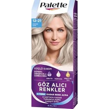 Palette Göz Alıcı Renkler 12-21 Gümüş Sarı Kalıcı Saç Boyası Güçlü Bakım Etkisiyle