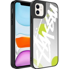 Ankayan Teknoloji Apple iPhone 12 Kılıf Aynalı Desenli Kamera Korumalı Parlak Anky Mirror Kapak-Yazı