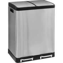 5 Five Simply Smart Ariane Ikili Paslanmaz Çelik 30+30 Litre, Çöp Kovası