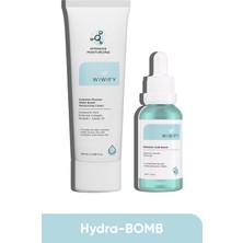 Wiwify Cilt Bakım Seti Su Bazlı Yoğun Nemlendirici Krem ve Hyaluronik Asit Serum 2'li Tüm Cilt Tiplerine Uygun