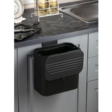 Mutfak Tezgah Üstü ve Dolap Askılı Çöp Kovası 15 Lt Siyah (NKS158-1)