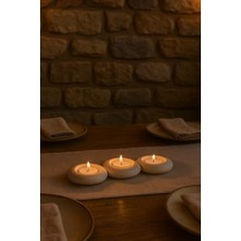 Dekoratif 3'lü Tealight Mumluk Seti – Görünümlü, Modern Tasarım