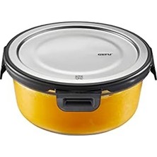 Milo Saklama Kabı - Uygulama ile Tazelik ve Saklama Kontrolü ile Akıllı Yemek Kutusu, Silikon Contalı ve Klik Kilitli Cam, Gıda Kabı, 600 Ml, Yuvarlak