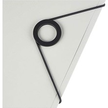 Ince Lastikli Dosya, 150 Sayfa Kapasiteli, Beyaz, 45631001