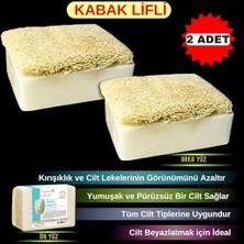 Organicsun Doğal Kabak Lifli Pirinç Sabunu 120 gr x 2 Adet Tüm Cilt Tipleri Için Beyazlatma Etkili E ve B Vitaminli