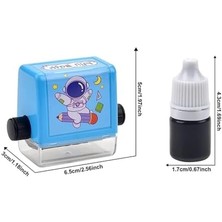 Çocuklar Için Eğlenceli ve Öğretici Matematik Toplama Işlemleri Kaşesi, Eğitim Öğrenme Için Çarpım Tablosu Kaşesi Mürekkep Hediyeli Matematik Rulosu Damgası (Mavi)