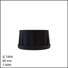 Plastik İç Tapa Yuvarlak 60 mm