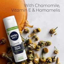 Nıvea Men Erkek Hassas Tıraş Köpüğü 200 Ml, Hassas Ciltlere Özel Hızlı Koruma, Yanma Karşıtı, Alkolsüz Formül