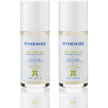 Athenıas Bergamot & Citrus Deodorant Roll On Koltuk Altı Tıkamaz Aluminyum Içermez 50 ml X2