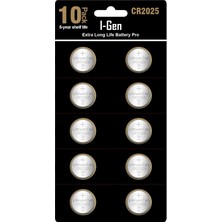 CR2025 Pil 10'lu Paket Lityum Düğme Pil 3V 2025