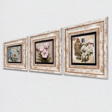 Kelebekli Çiçek Taş Duvar Tablosu - Çerçeveli Taş Tablo - Dekoratif Duvar Sanatı - Modern Ev ve Ofis Duvar Dekoru T3-04