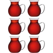 Keyfi Ala 6'lı Borosilikat Cam Çay Bardağı Seti, 200ML Termisil Kupa, Şık ve Dayanıklı, Çay Vakti Için Ideal (6 Adet)