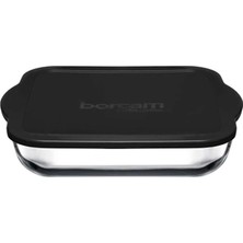 Fırın Tepsileri 3200CC Plastik Kapak Siyah Kapak, 59024, Şeffaf