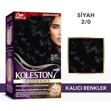 Wella Koleston Supreme 2/0 Siyah Saç Boyası X3' Li Set Yoğun Nemlendirme ve 7 Etki
