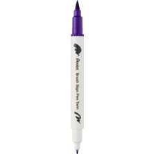 Brush Sing Pen Çift Taraflı Fırça Uçlu Kalem Mor
