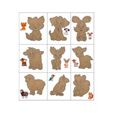 Ankebut Ahşap Boyama Sevimli Hayvanlar 9lu Set