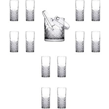 Aybaba Store  13 Parça Rakı Bardağı ve Buz Kovası Seti