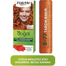 Palette Kalıcı Doğal Renkler 8-77 Tarçın Bakır Amonyaksız Saç Boyası Canlı Renkler ve Yoğun Besleyici Etki