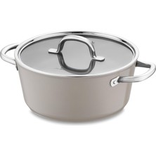 Crystal Bej Derin Tencere 24 cm