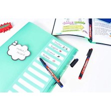 141 F Permanent Kalem - Asetat Kalemi Kırmızı - 10 Kalem - 0,6 mm Yuvarlak Uç