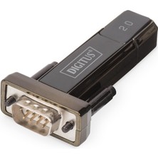 Dıgıtus USB Seri Adaptör - RS232 Dönüştürücü - USB 2.0 Tip A - Dsub 9m - Ftdı FT232RL Çip Seti - 80 cm Kablo Dahil