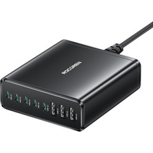 185W 8 Portlu Gan Şarj Cihazı 5*type-C 3*usb-A Notebook Uyumlu Şarj Istasyonu