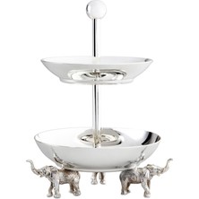 Ganesha Iki Katlı Sunumluk 11 x 12,3 cm