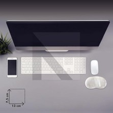 - Jel Mouse ve Klavye Bilek Destek Pedi | Yumuşak, Ergonomik, El Bileği Dinlendirme Pedi (Fare Bilek Desteği, Şeffaf)