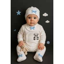 Aki Moda Kids Erkek Bebek Yeni Doğan Pamuklu 5li Hastane Çıkış Seti