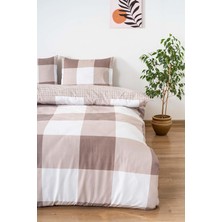 Kahve Çift Kişilik Nevresim Takımı Pamuklu