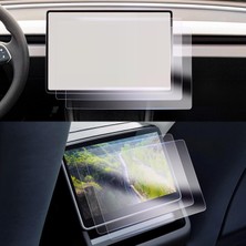 Model Y Juniper Uyumlu 2025 2026 15.4 Inç Multimedya Ekran ve 8 Inç Dokunmatik Ekran 9h Ekran Koruyucu Set