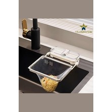 Fileli Pratik Lavabo Süzgeci Vakumlu Beyaz Lavabo Süzgeci 50 Adet File Hediyeli