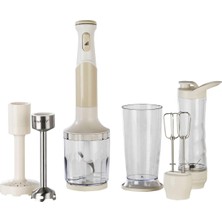 Gem Retro 1200 W El Seti – 800 ml Hazne, 5 Parça Aksesuar, Metal Konektör | Vanilya Krem