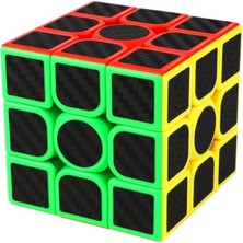 Türkiye Karbon Fiber 3X3X3 Profesyonel Hız Küpü, 6+ Yaş, Zeka Geliştirici Eğitici Oyuncak, Rubik Sabır Küpü