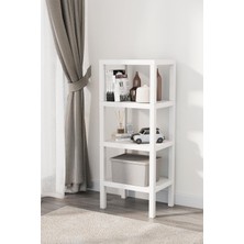 Life 4 Katlı Plastik Beyaz Banyo Mutfak Rafı MIT1049