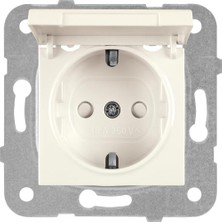 Krem Topraklı Priz Ç.k Kapaklı