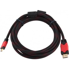 HDMI Kablo 1.5 Metre Ses ve Görüntü Aktarım Kablosu - Siyah/kırmızı